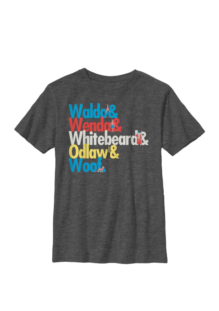 Group Shot Name Text Crew Graphic T-Shirt