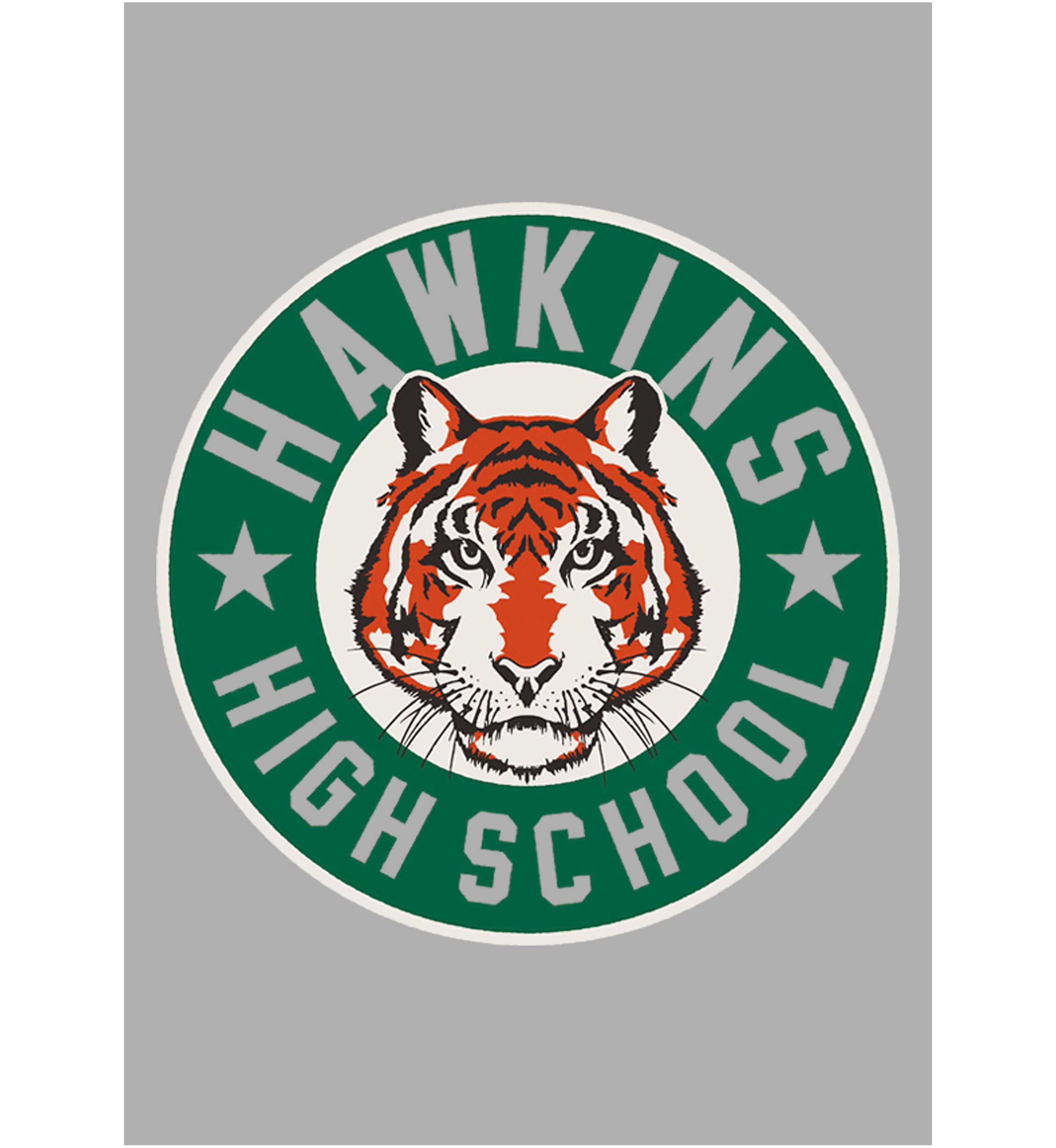 Hawkins High Tiger Emblem Graphic T-Shirt