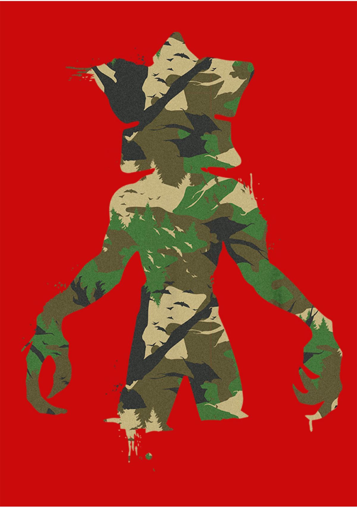 Camo Monster Graphic T-Shirt
