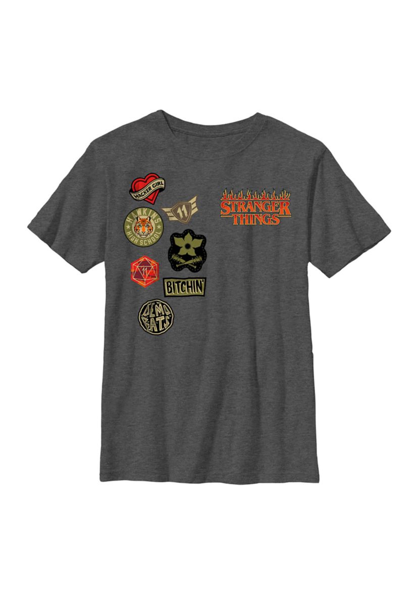 Faux Patches Graphic T-Shirt