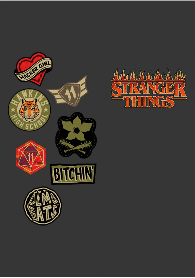 Faux Patches Graphic T-Shirt