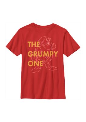 Disney Princess Boys 4-7 One Grumpy Dwarf Graphic T-Shirt, Red, XS