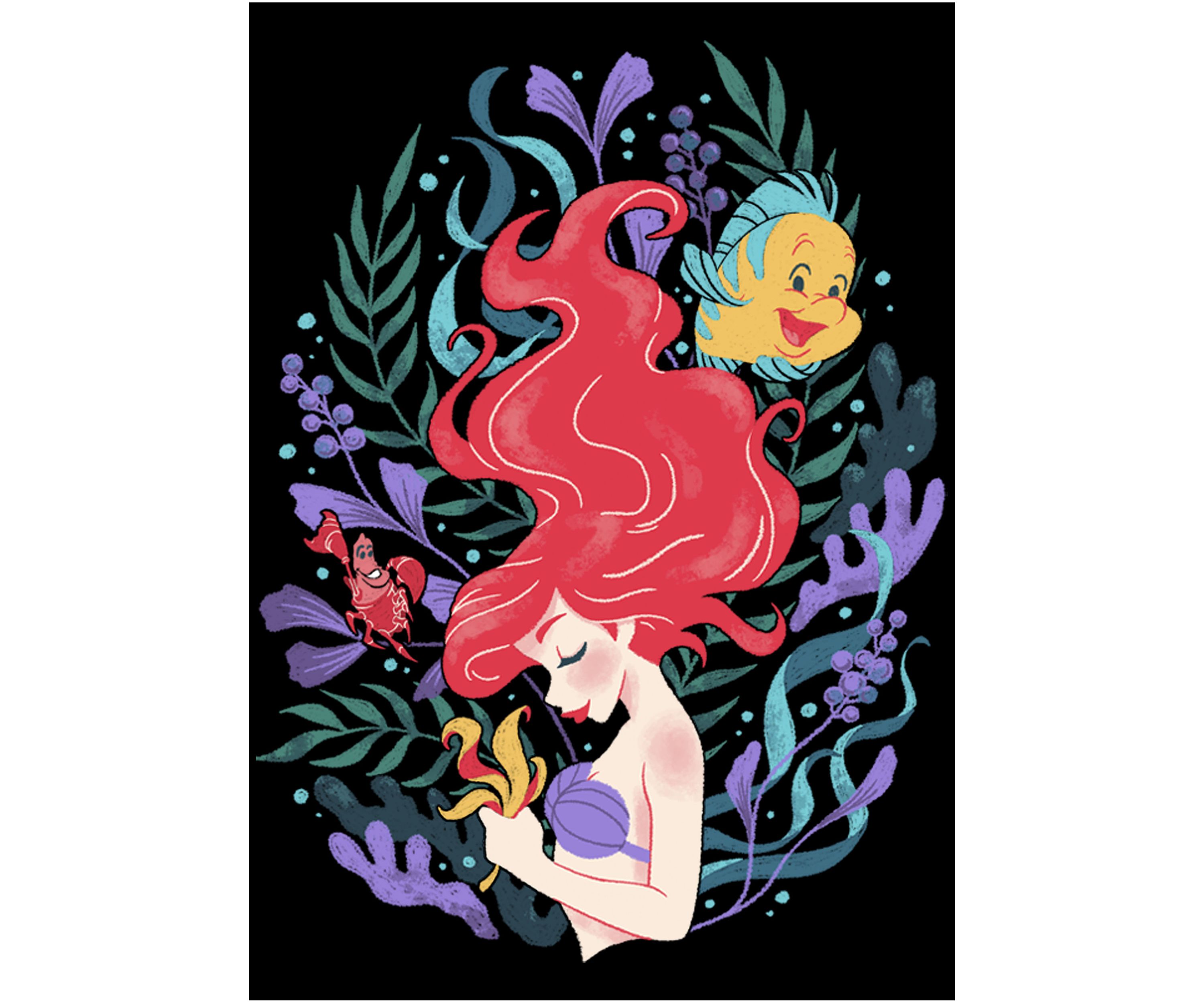 Boys 4-7 Leafy Ariel Graphic T-Shirt