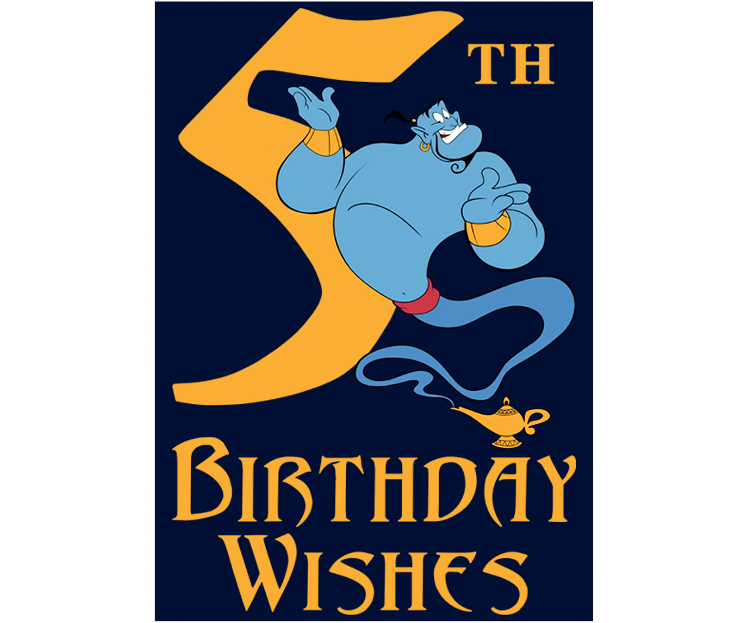 Boys 4-7 Genie 5th Birthday Graphic T-Shirt