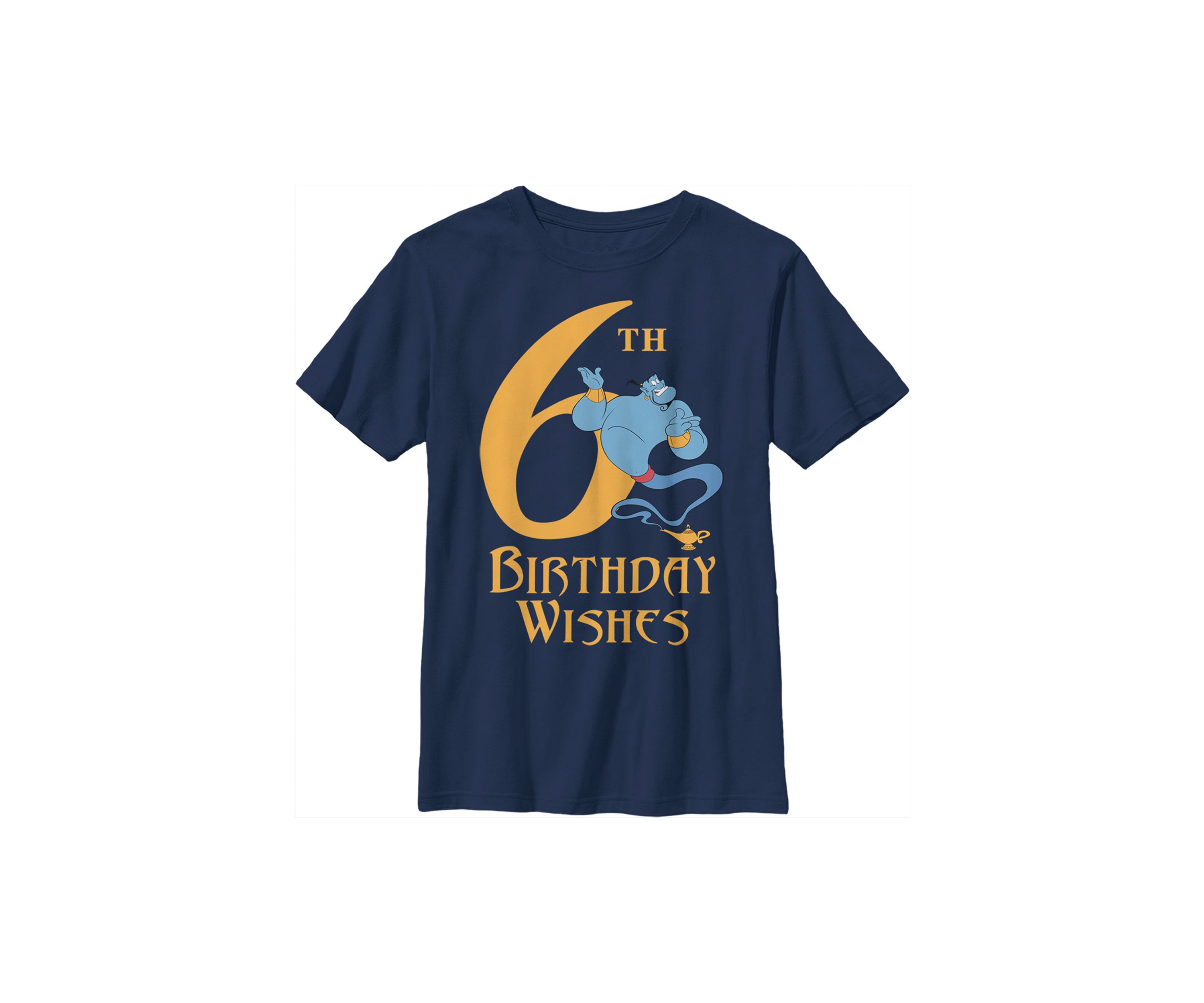 Boys 4-7 Genie 6th Birthday Graphic T-Shirt