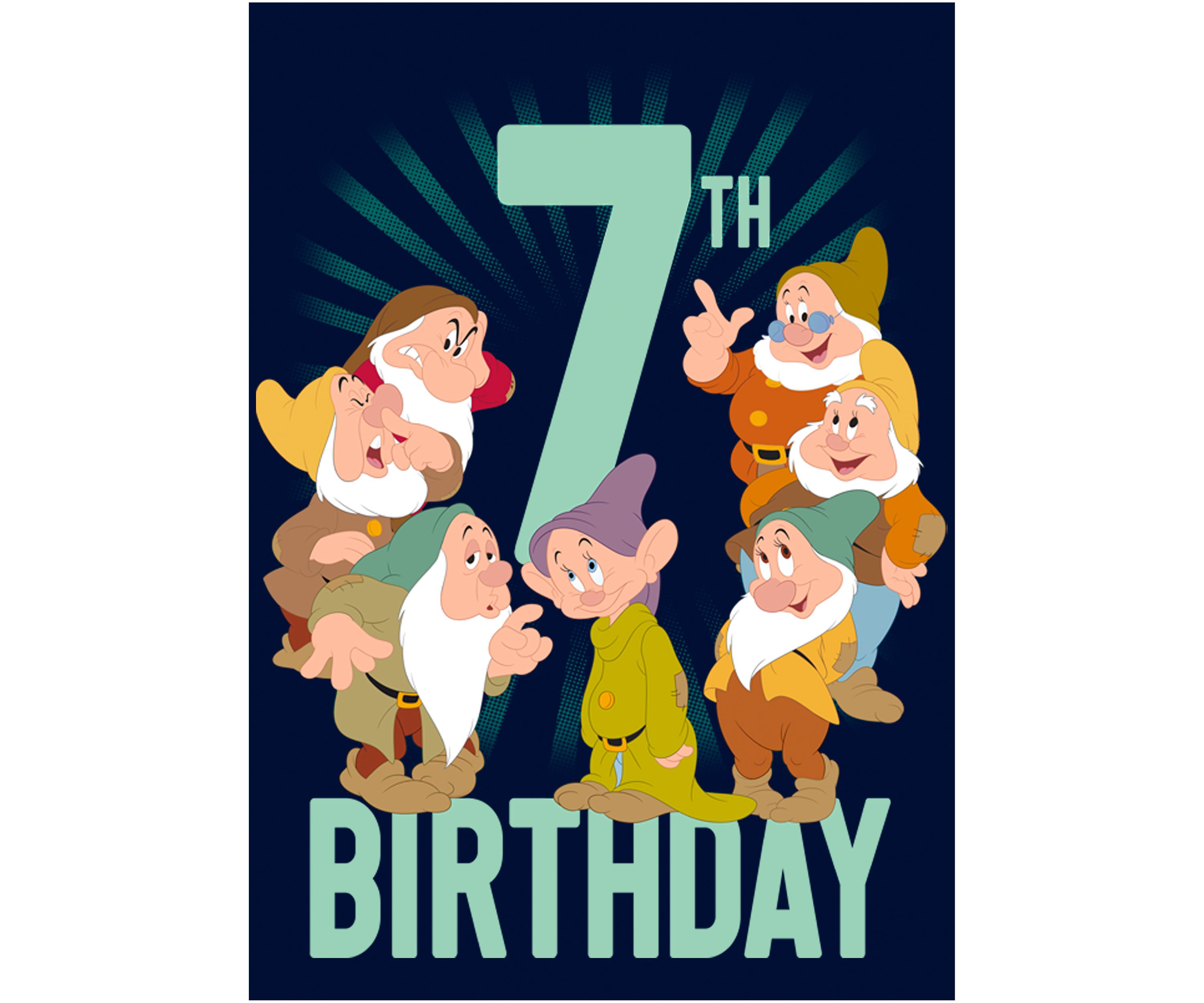 Boys 4-7 Dwarves 7th Birthday Graphic T-Shirt