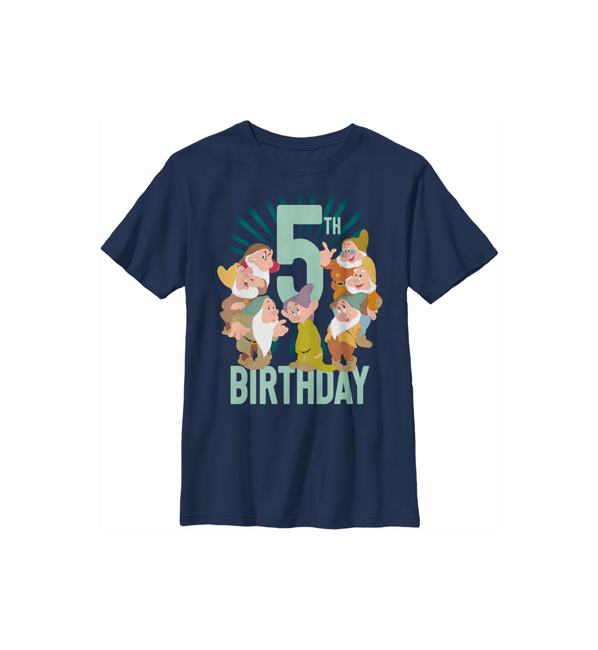 Boys 4-7 Dwarves 5th Birthday Graphic T-Shirt