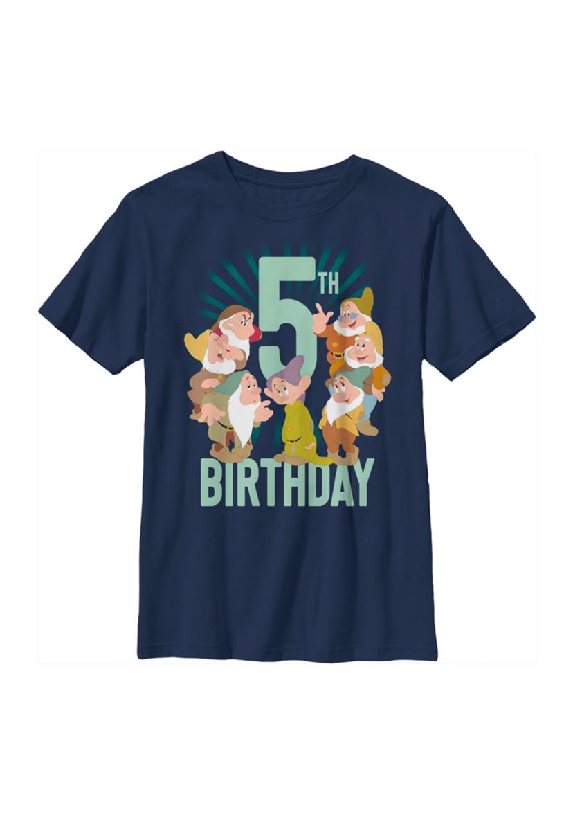 Boys 4-7 Dwarves 5th Birthday Graphic T-Shirt
