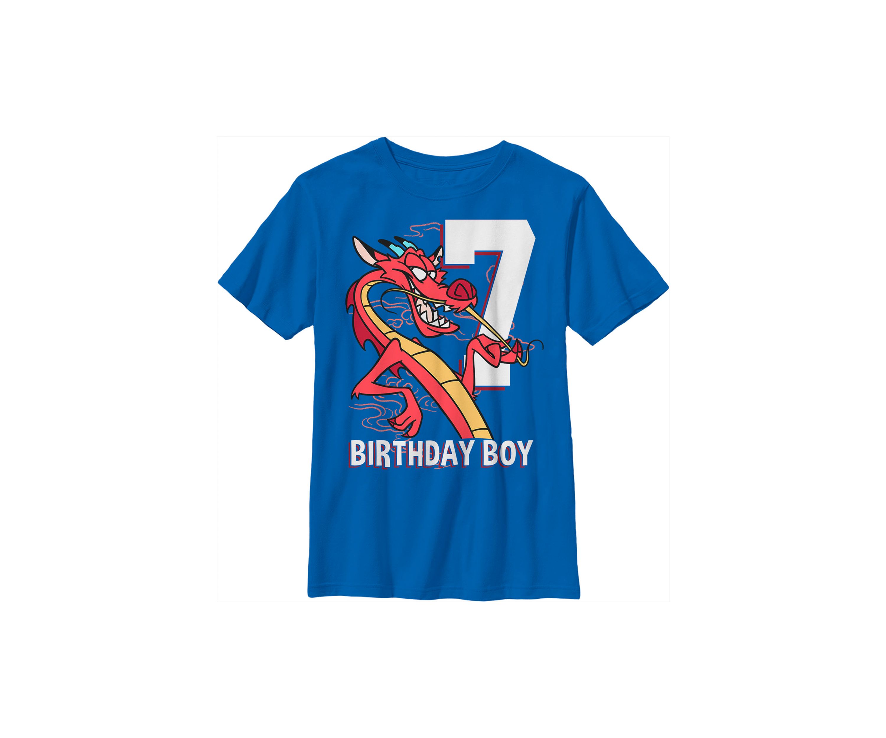 Boys 4-7 Mushu 7th Birthday Graphic T-Shirt
