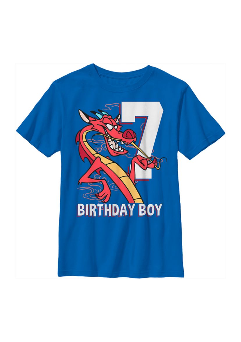 Boys 4-7 Mushu 7th Birthday Graphic T-Shirt