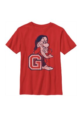 Disney Princess Boys 4-7 G 4 Grumpy Graphic T-Shirt, Red, XS