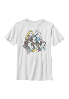 Disney Princess Boys 4-7 Princess Chillin Graphic T-Shirt, White, Medium