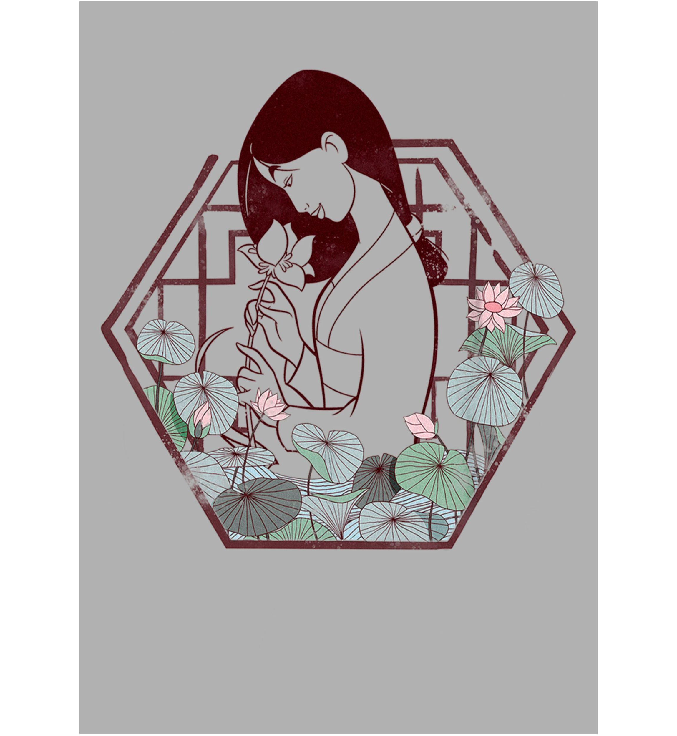 Mulan Lotus Graphic Top