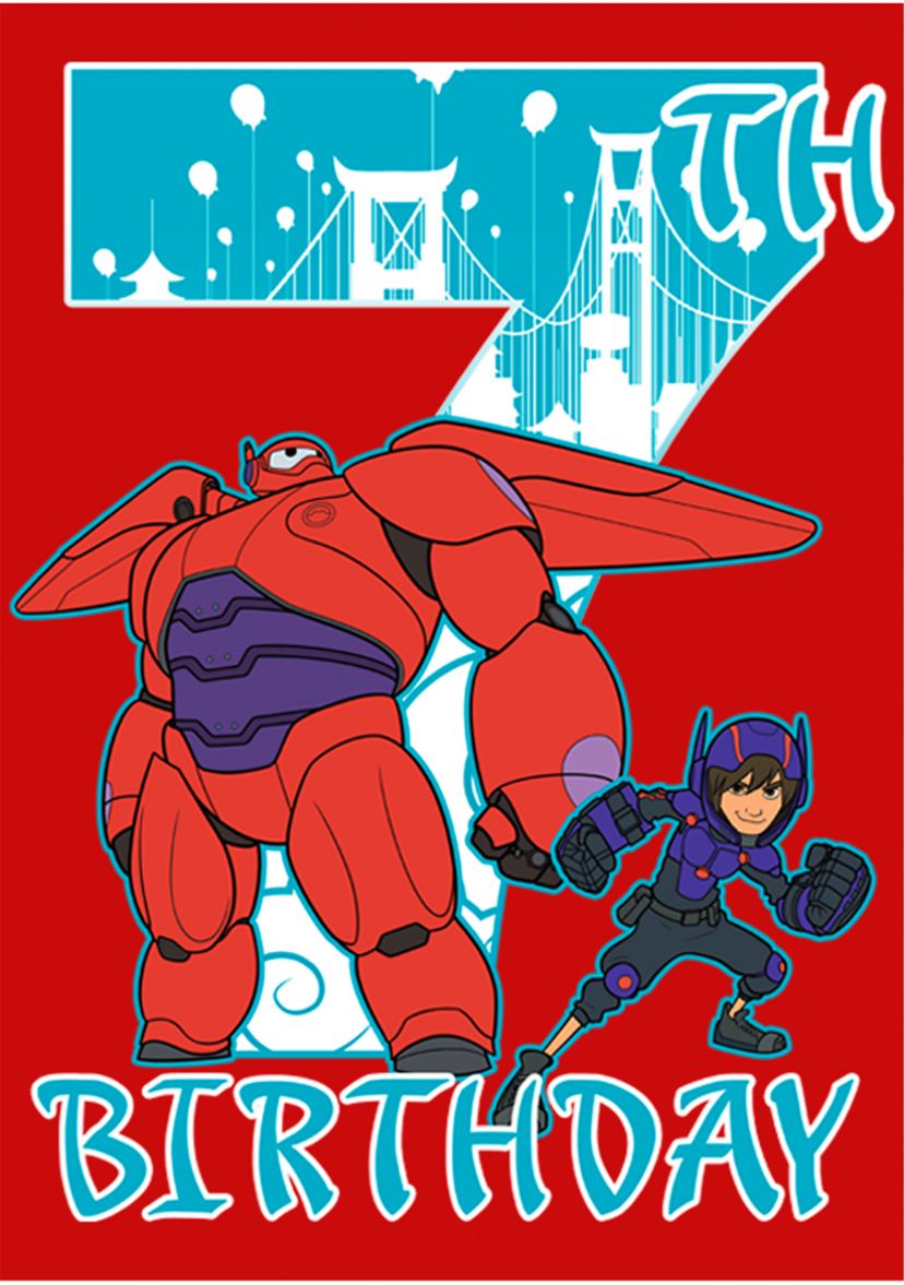 Boys 4-7 Baymax 7 Years Graphic T-Shirt