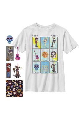 Disney Pixar Boys 4-7 Coco Cards Graphic T-Shirt, White, XSmall