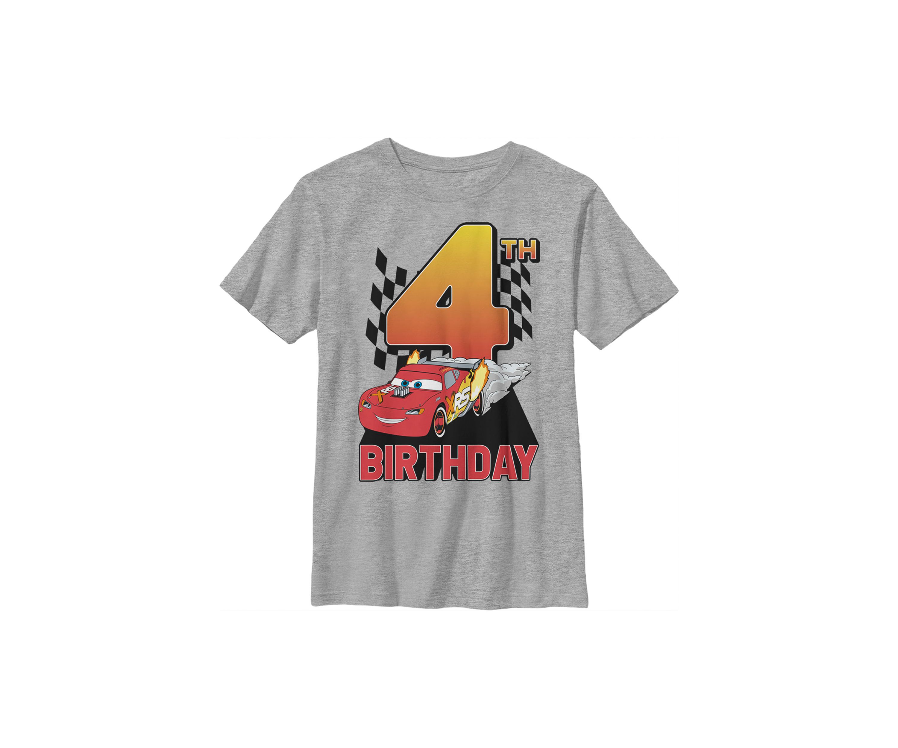 Boys 4-7 Lightning McQueen 4th Birthday Graphic T-Shirt