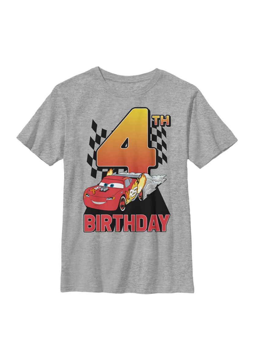 Boys 4-7 Lightning McQueen 4th Birthday Graphic T-Shirt