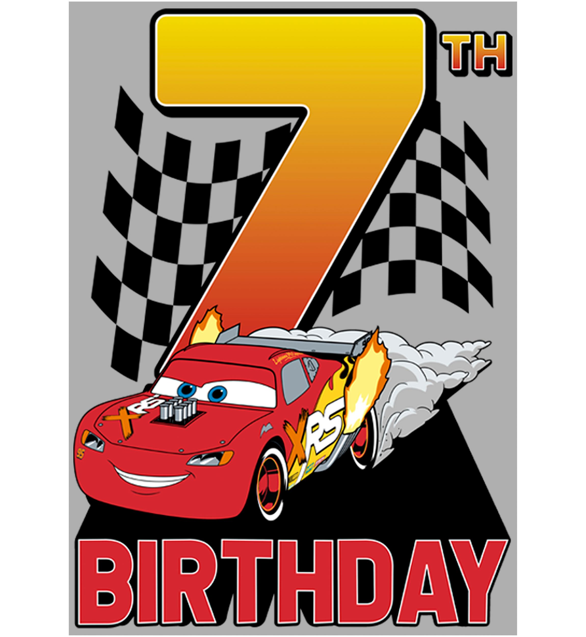 Boys 4-7 Lightning McQueen 7th Birthday Graphic T-Shirt