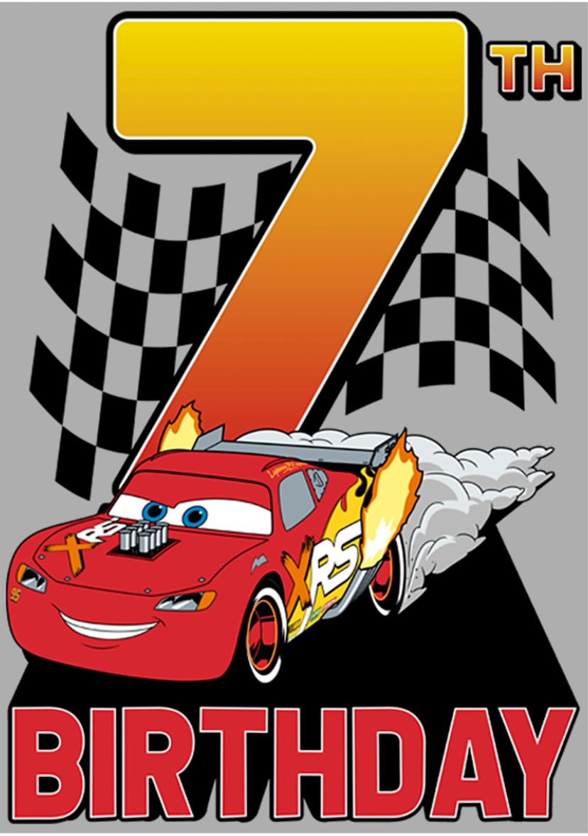 Boys 4-7 Lightning McQueen 7th Birthday Graphic T-Shirt