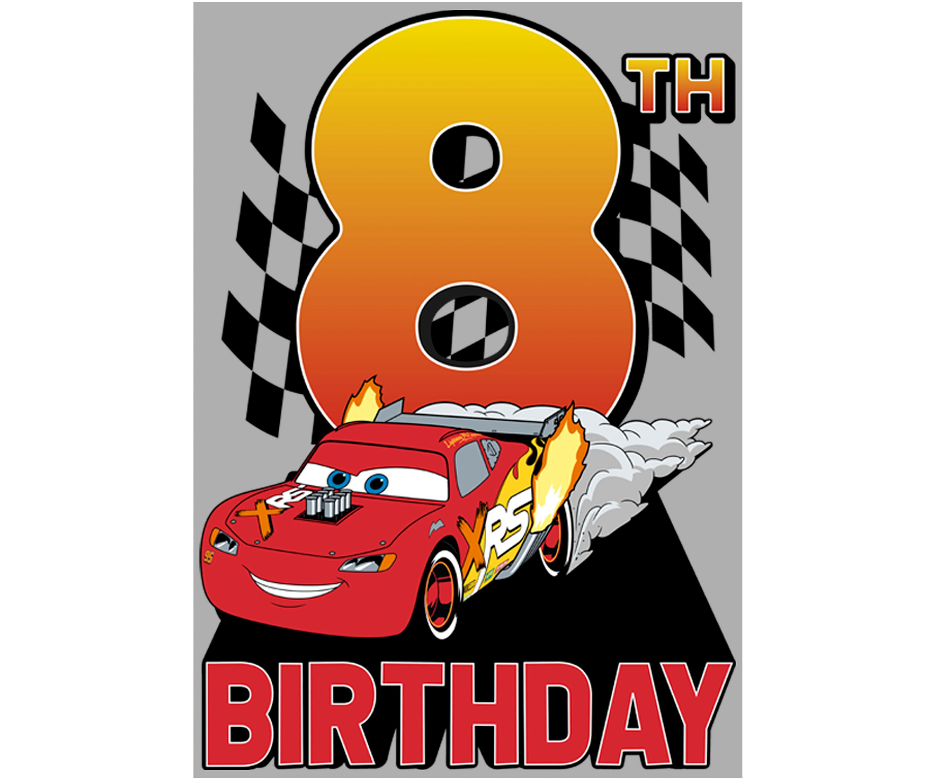 Boys 4-7 Lightning McQueen 8th Birthday Graphic T-Shirt