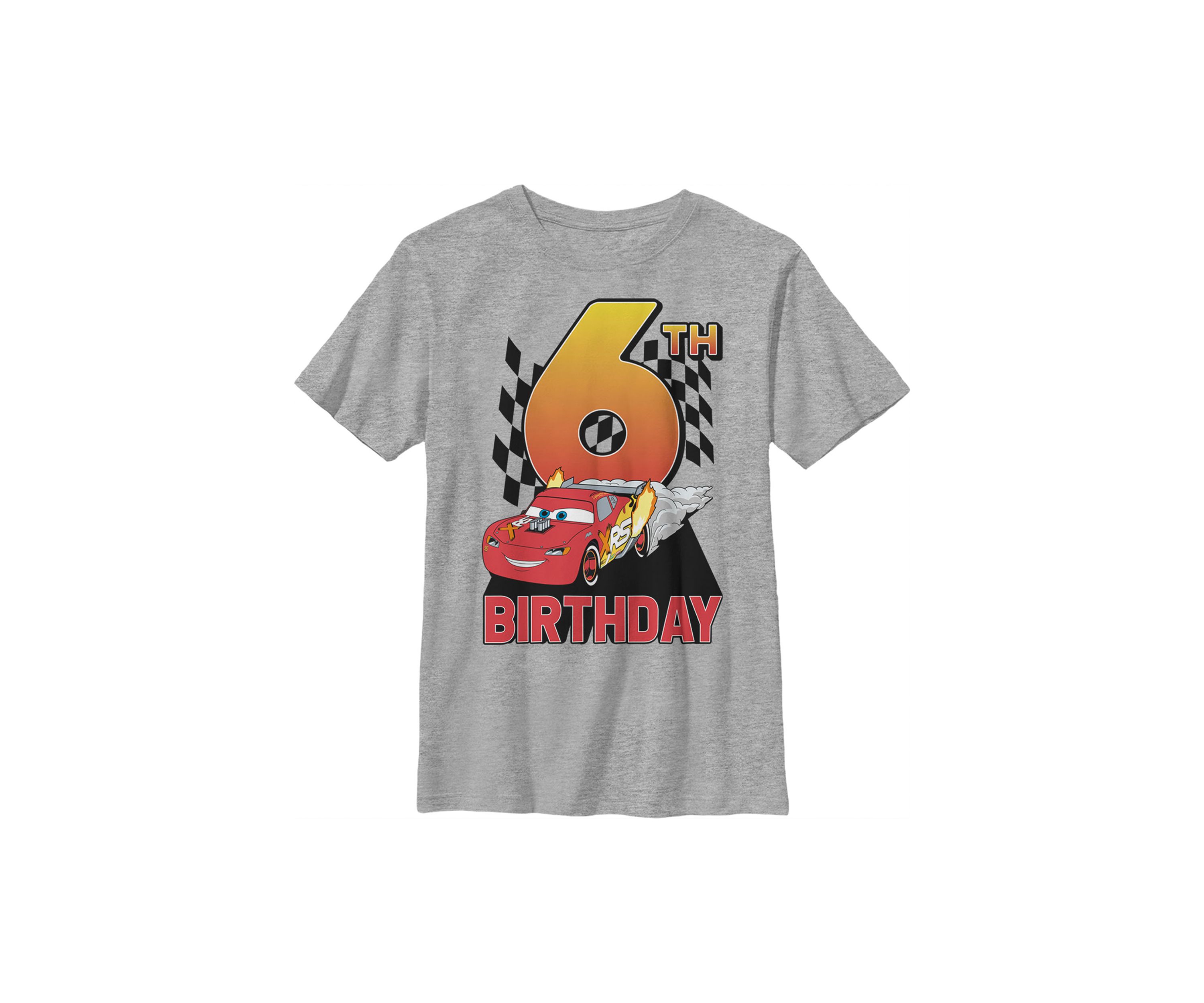 Boys 4-7 Lightning McQueen 6th Birthday Graphic T-Shirt