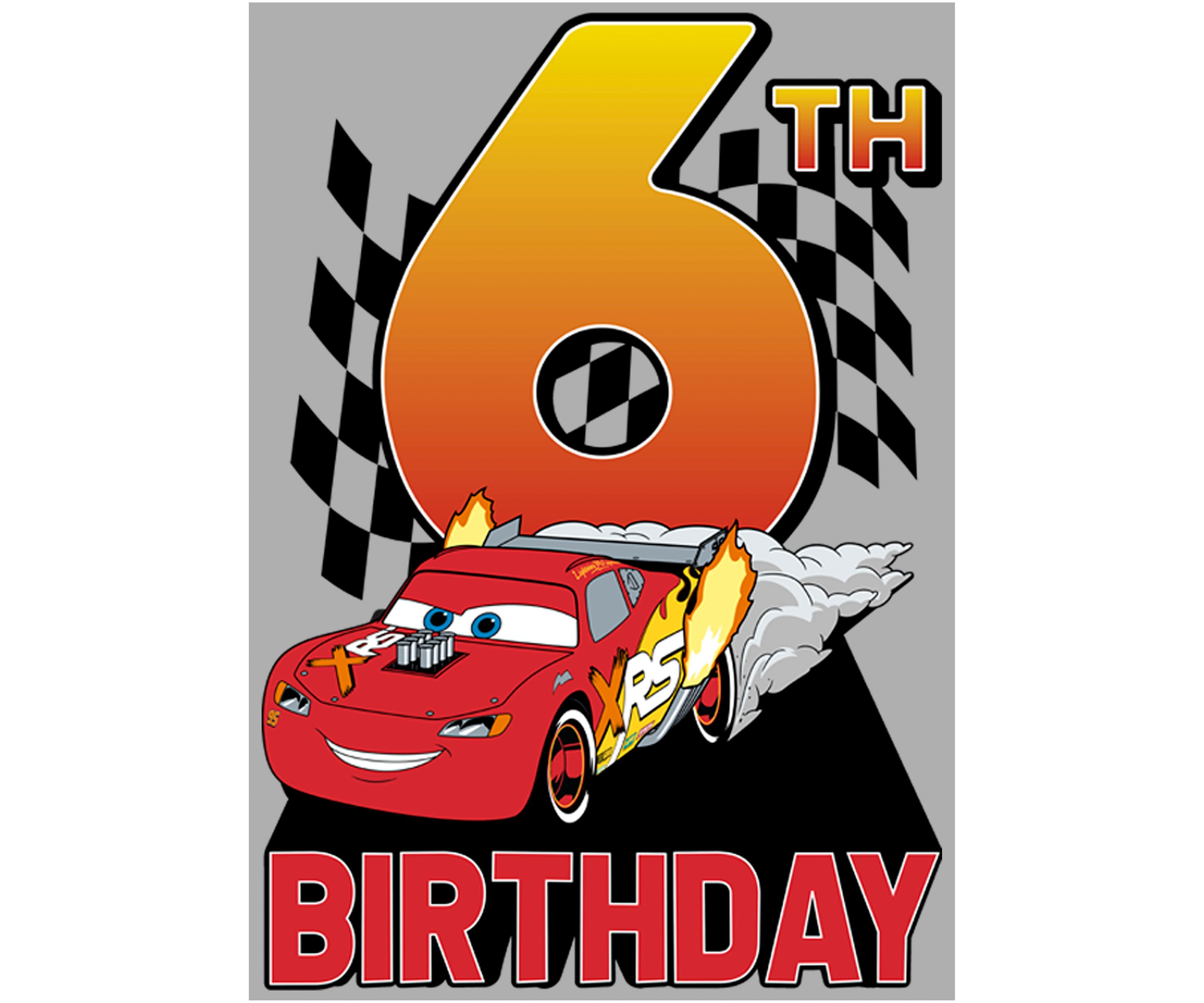 Boys 4-7 Lightning McQueen 6th Birthday Graphic T-Shirt