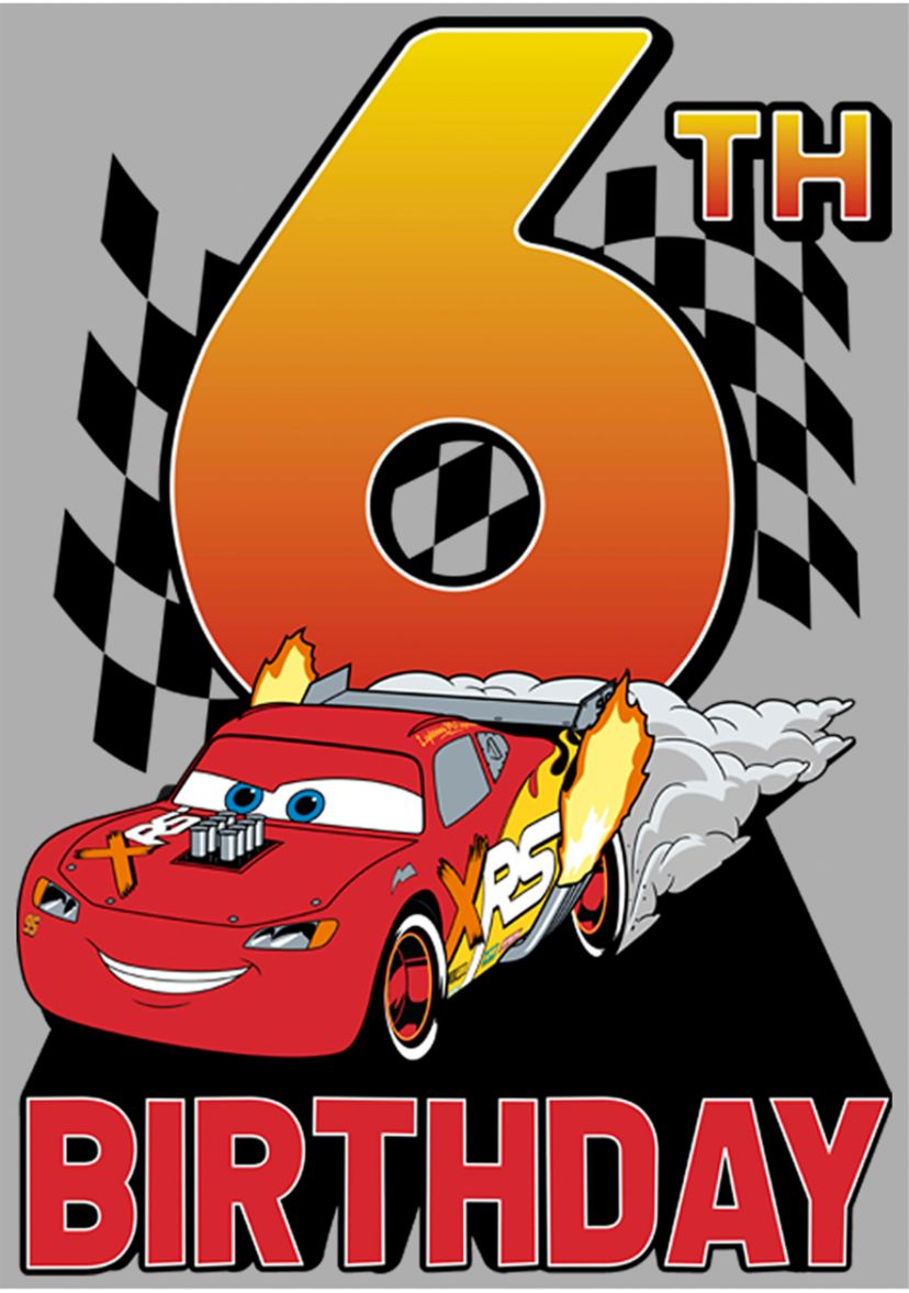 Boys 4-7 Lightning McQueen 6th Birthday Graphic T-Shirt