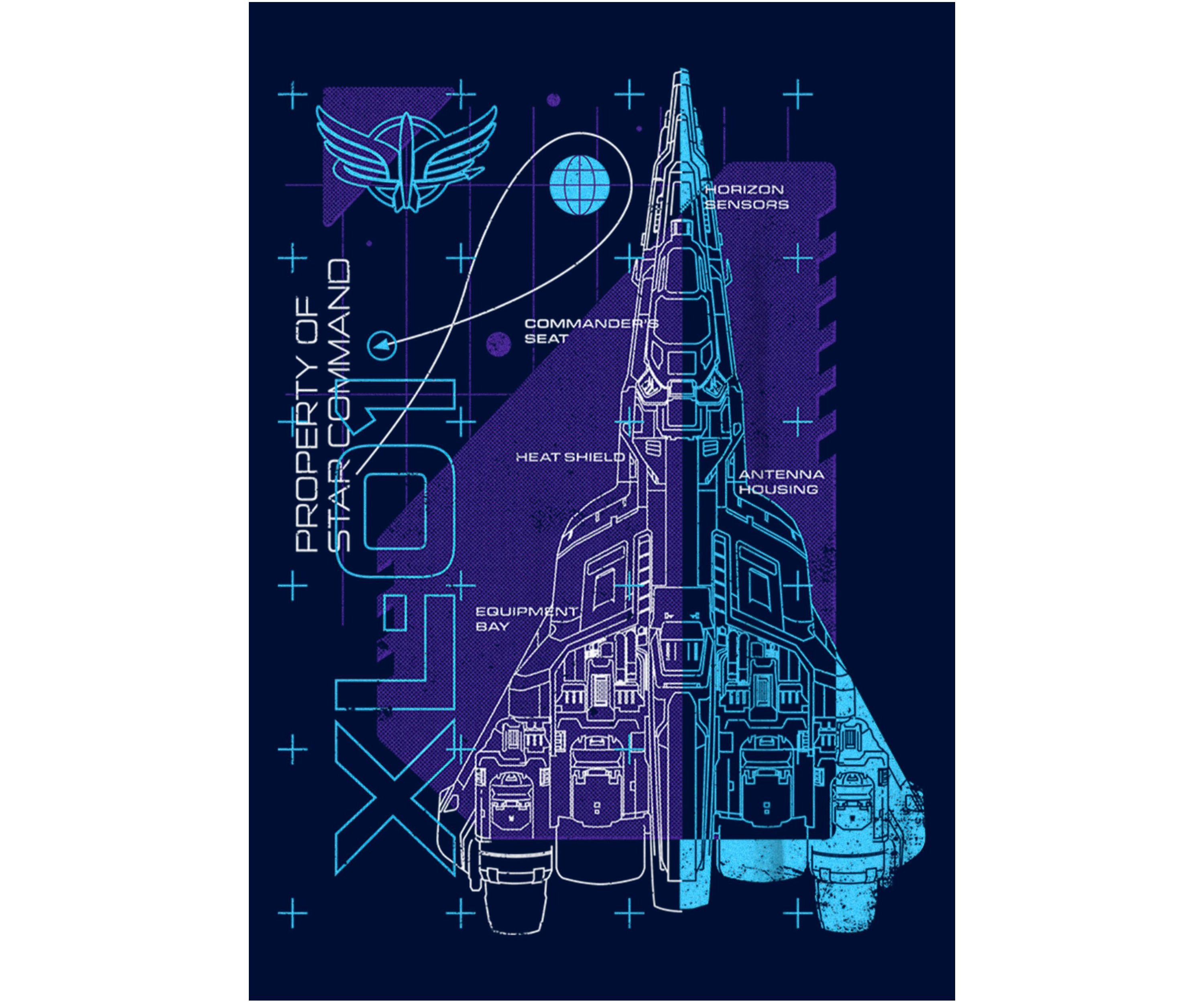 Ship Schematic Graphic T-Shirt