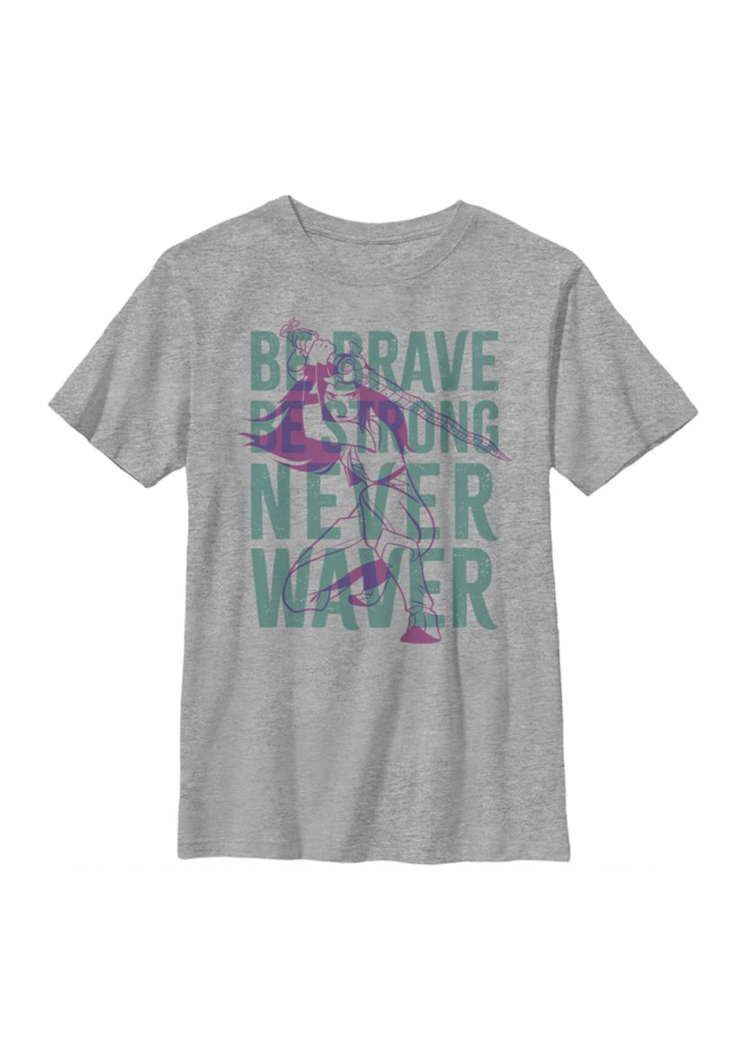 Boys 4-7 Be Brave Be Strong Never Waiver Overlay Graphic T-Shirt