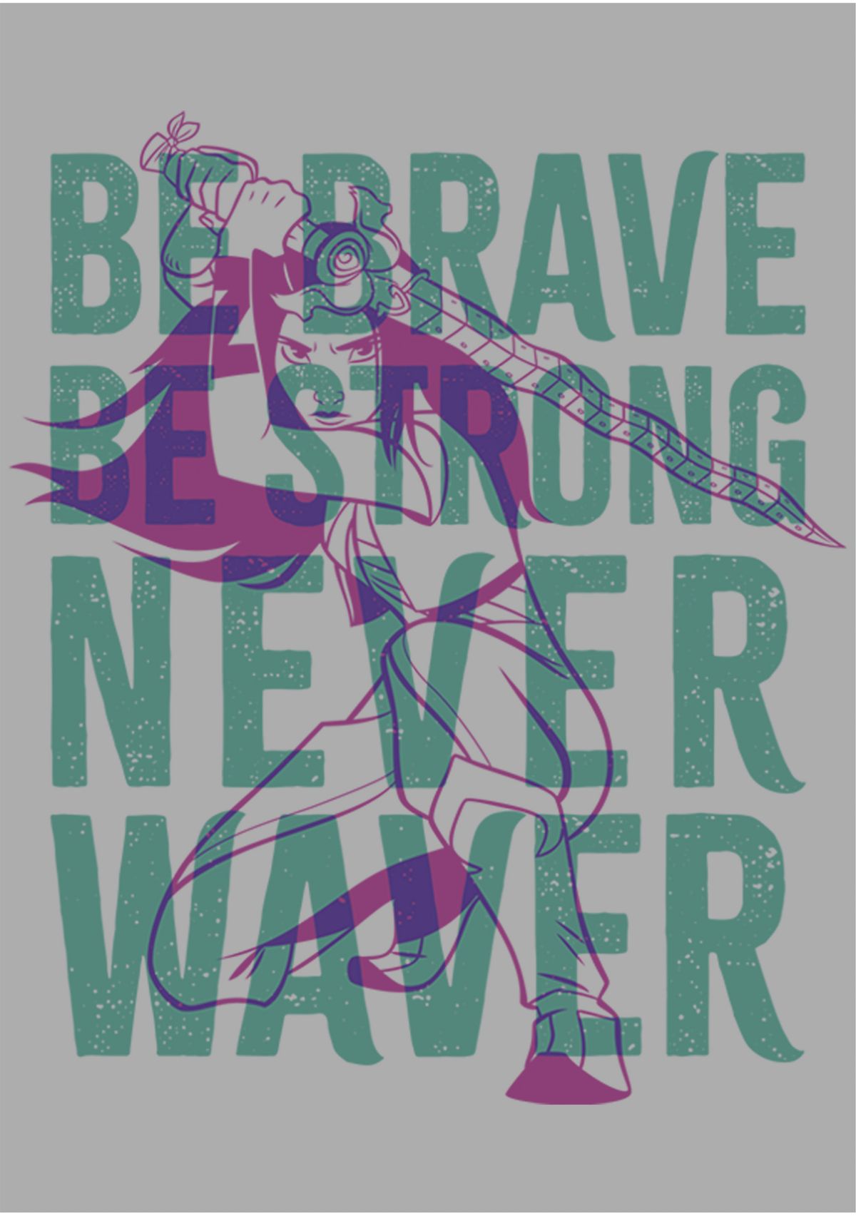 Boys 4-7 Be Brave Be Strong Never Waiver Overlay Graphic T-Shirt
