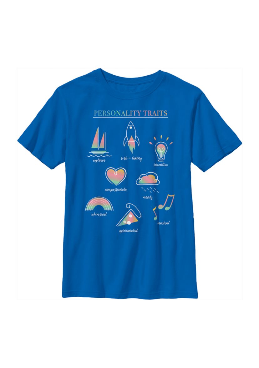 Boys 4-7  Personality Textbook Graphic Top