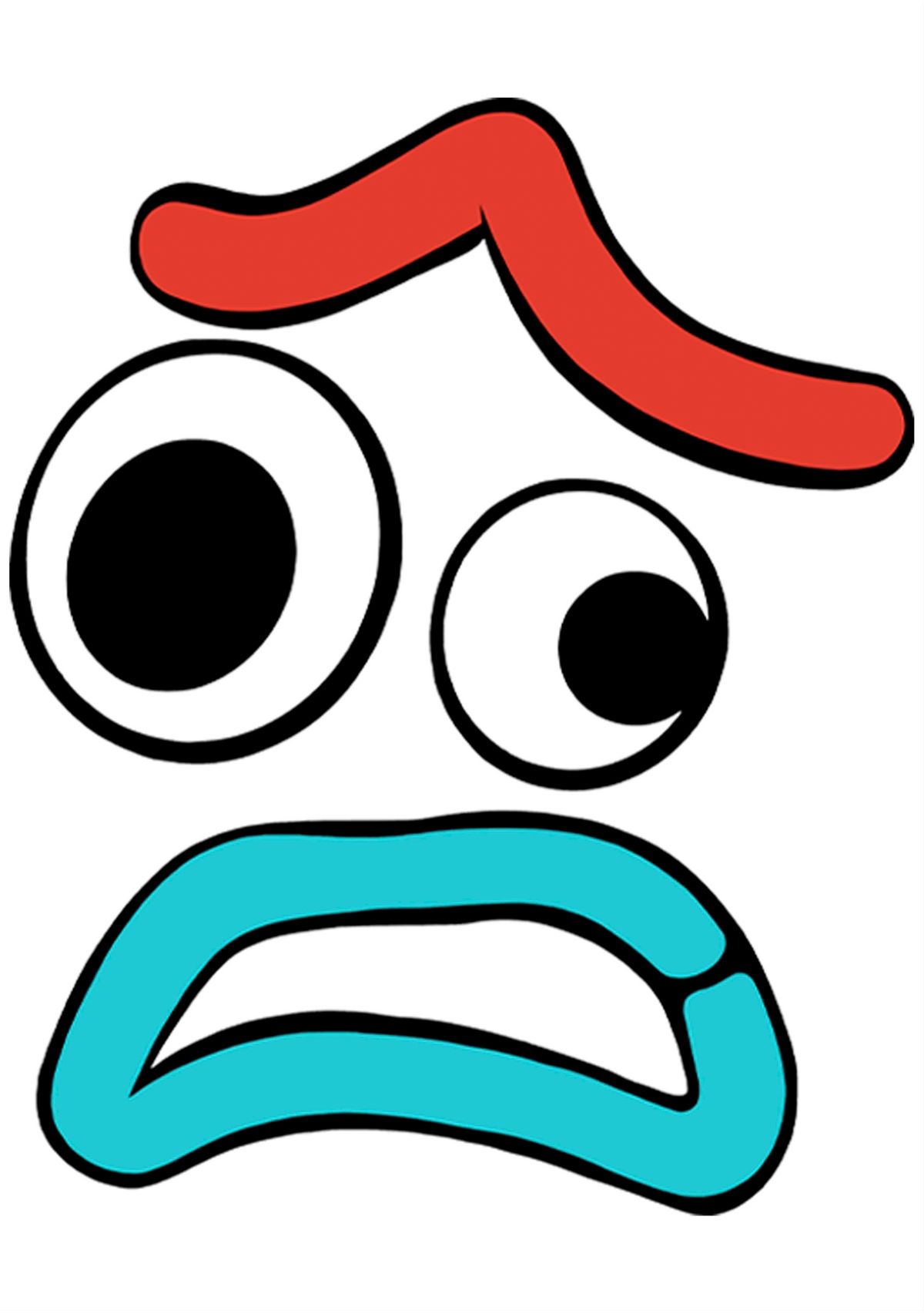 Boys 4-7 Big Face Scared Forky Graphic T-Shirt