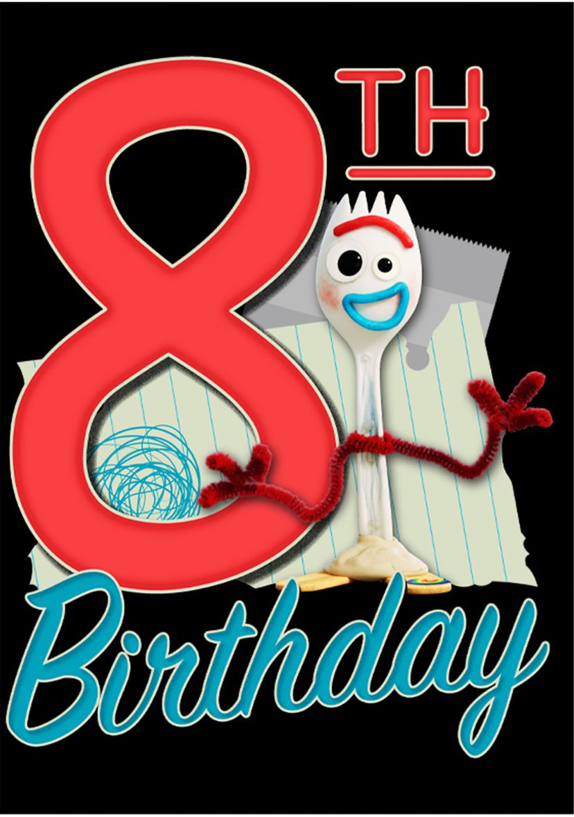 Boys 4-7 Forky 8th Birthday Graphic T-Shirt