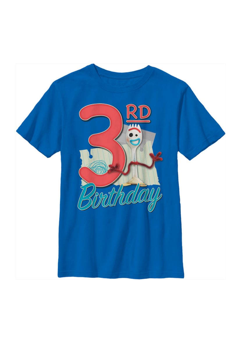 Boys 4-7 Forky 3rd Birthday Graphic T-Shirt