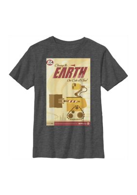 Boys 4-7 Wall-E Cleaning The Earth Poster Graphic T-Shirt