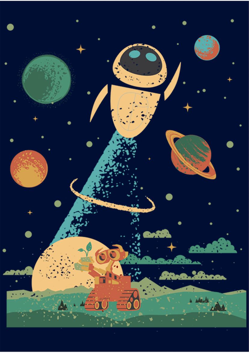 Boys 4-7 Wall-E Wall-E Space Poster Graphic T-Shirt