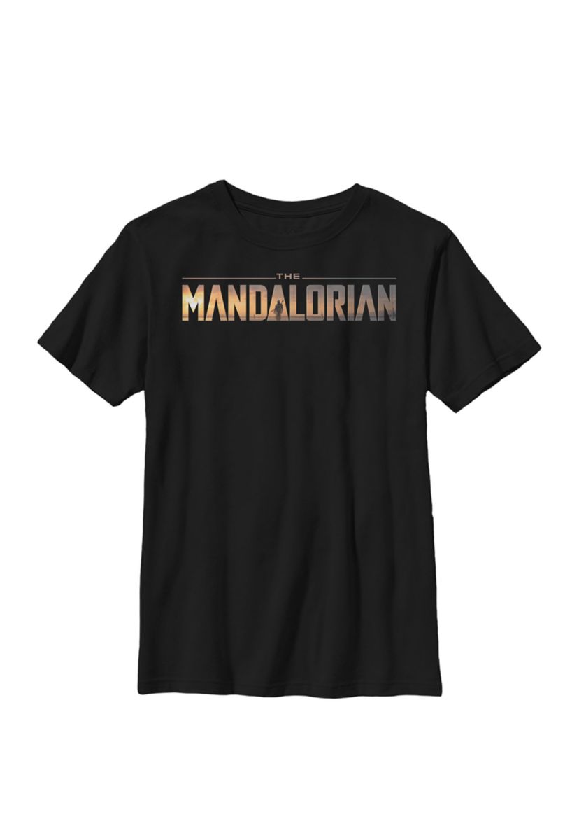 Boys The Mandalorian Classic Movie Logo Crew T-Shirt 