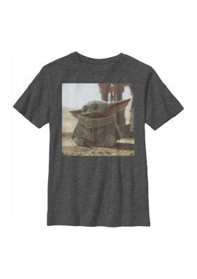 Star Wars Boys 8-20 Tiny Green Officially Licensed T-Shirt, Grey, Small