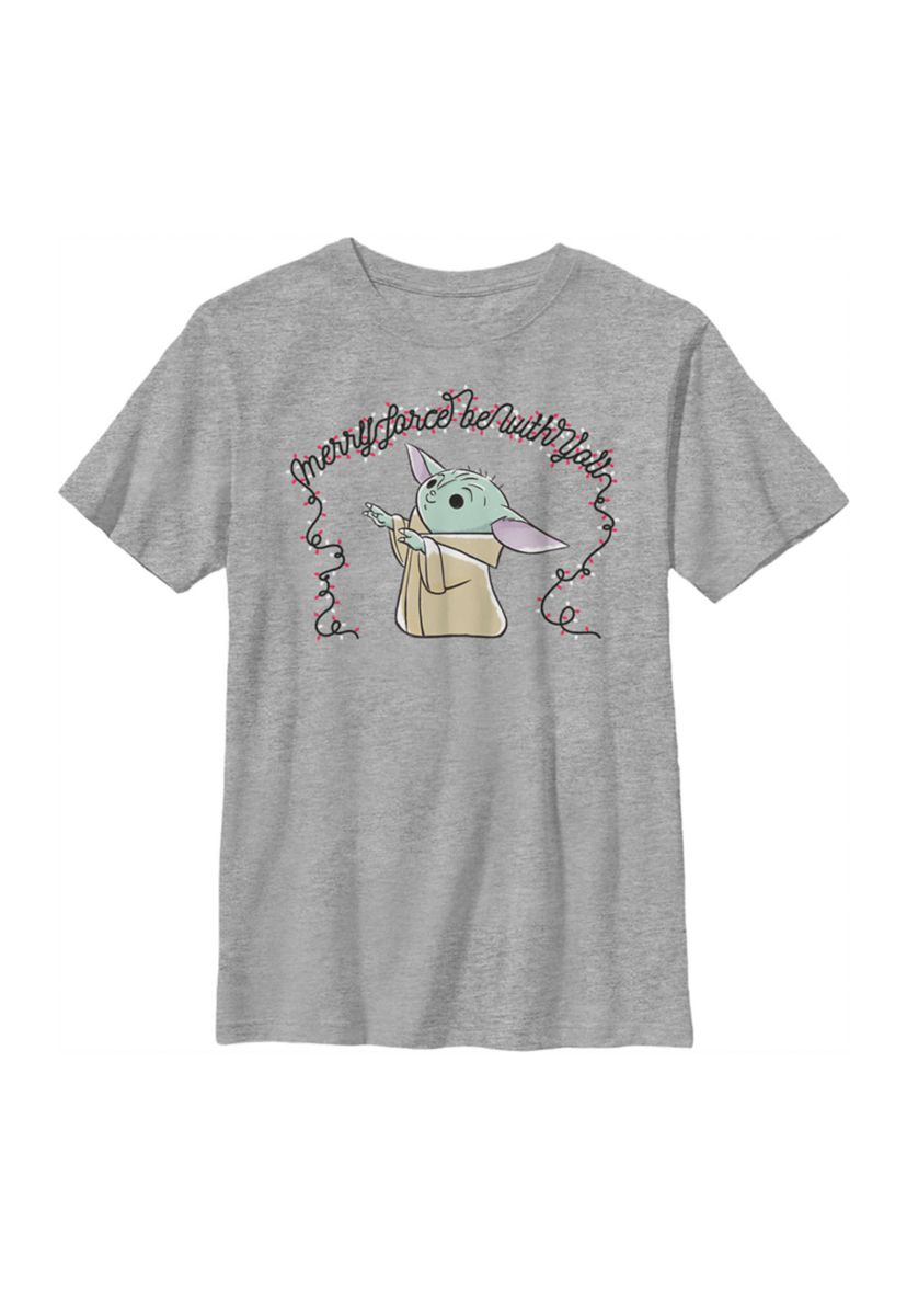 Boys 4-7 Merry Force Be With You Lights Graphic Top