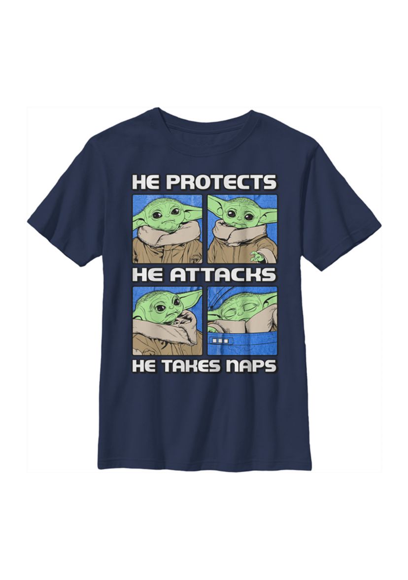 Boys 4-7  Protect Attack Nap Graphic Top