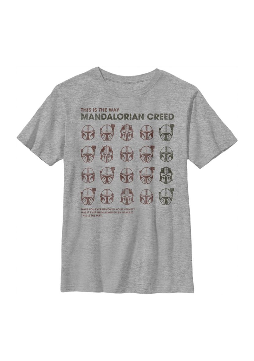 Boys 4-7  Helmet Grid Graphic Top