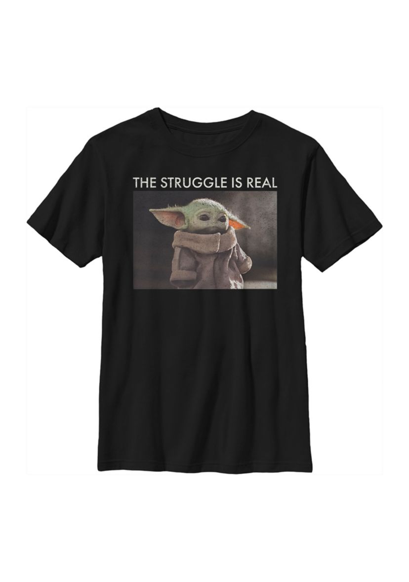 Boys 4-7  Baby Yoda Meme Graphic Top