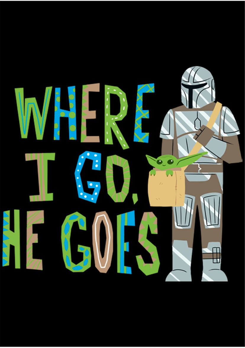 Boys 4-7 Star Wars The Mandalorian Where I Go He Goes Graphic T-Shirt