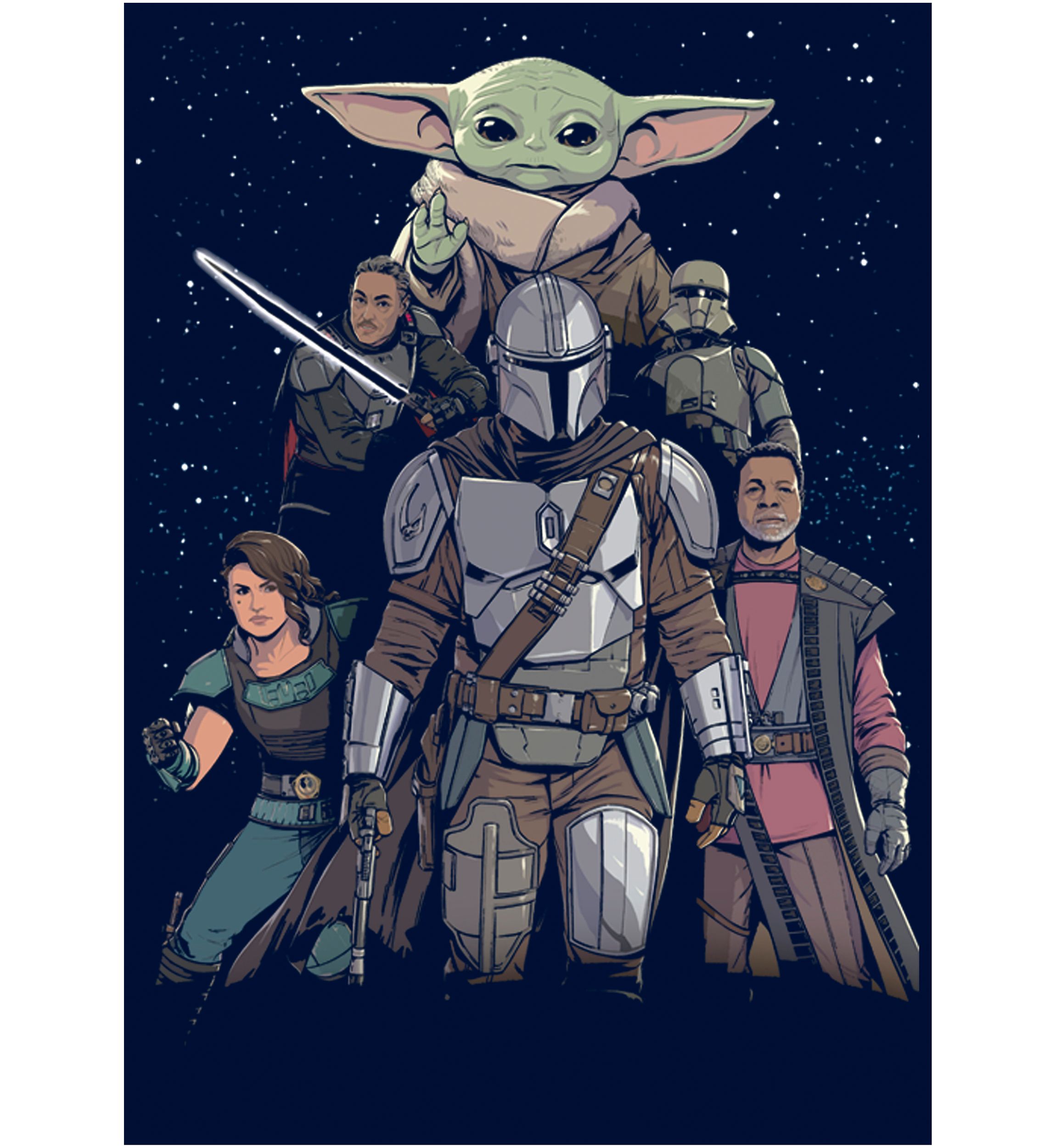 Boys 4-7 Mandalorian Movie Poster Graphic T-Shirt