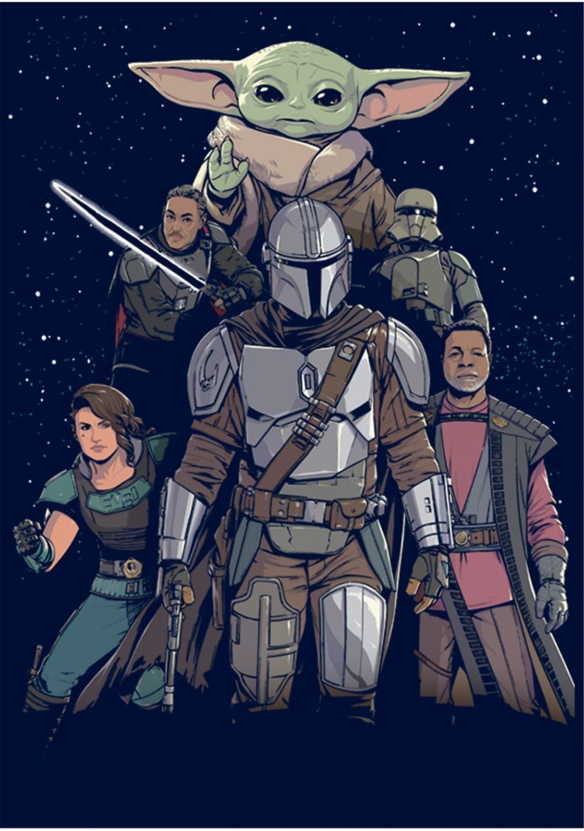 Boys 4-7 Mandalorian Movie Poster Graphic T-Shirt