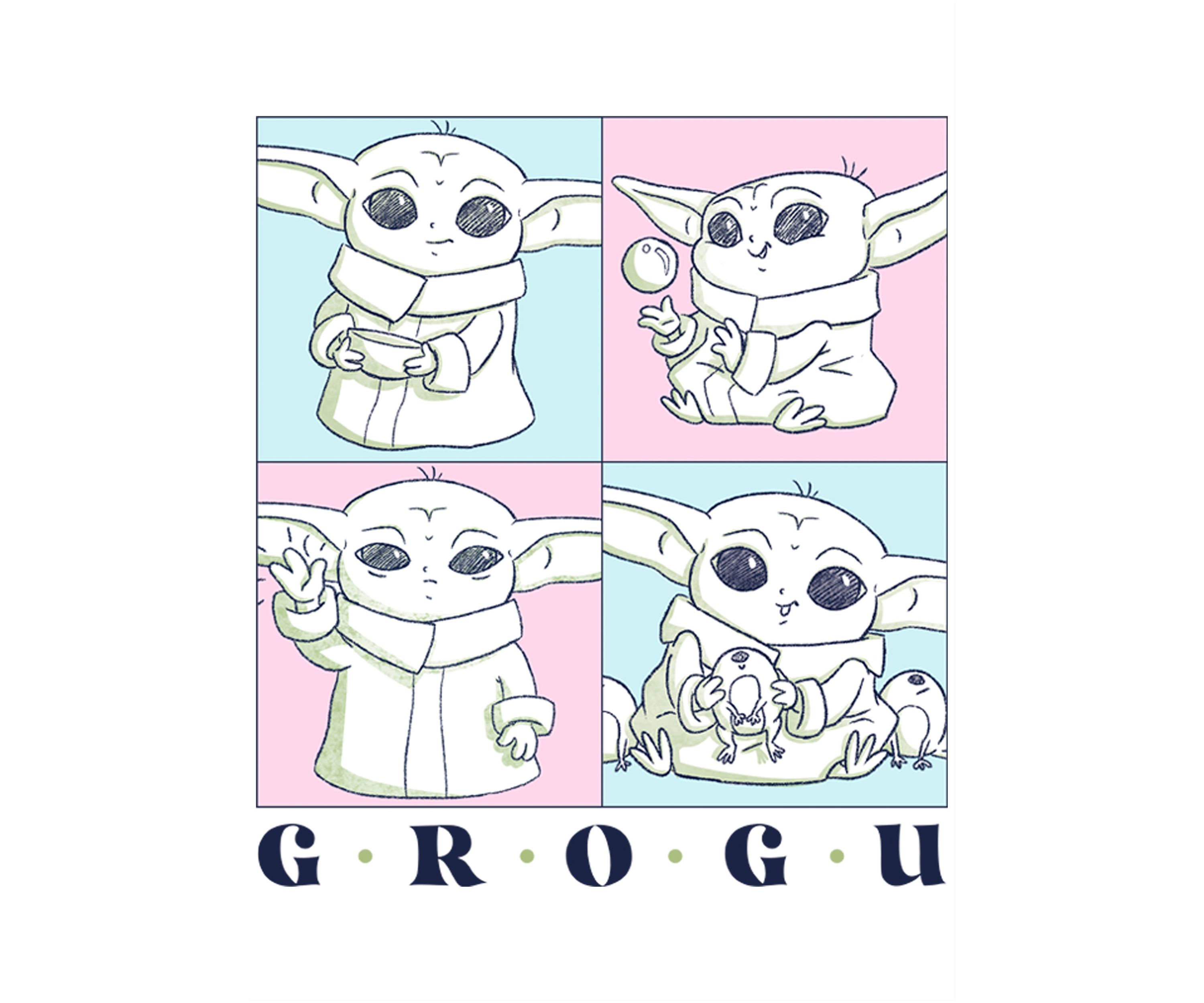Boys 4-7  GROGU CUTE BOXUP Graphic Top