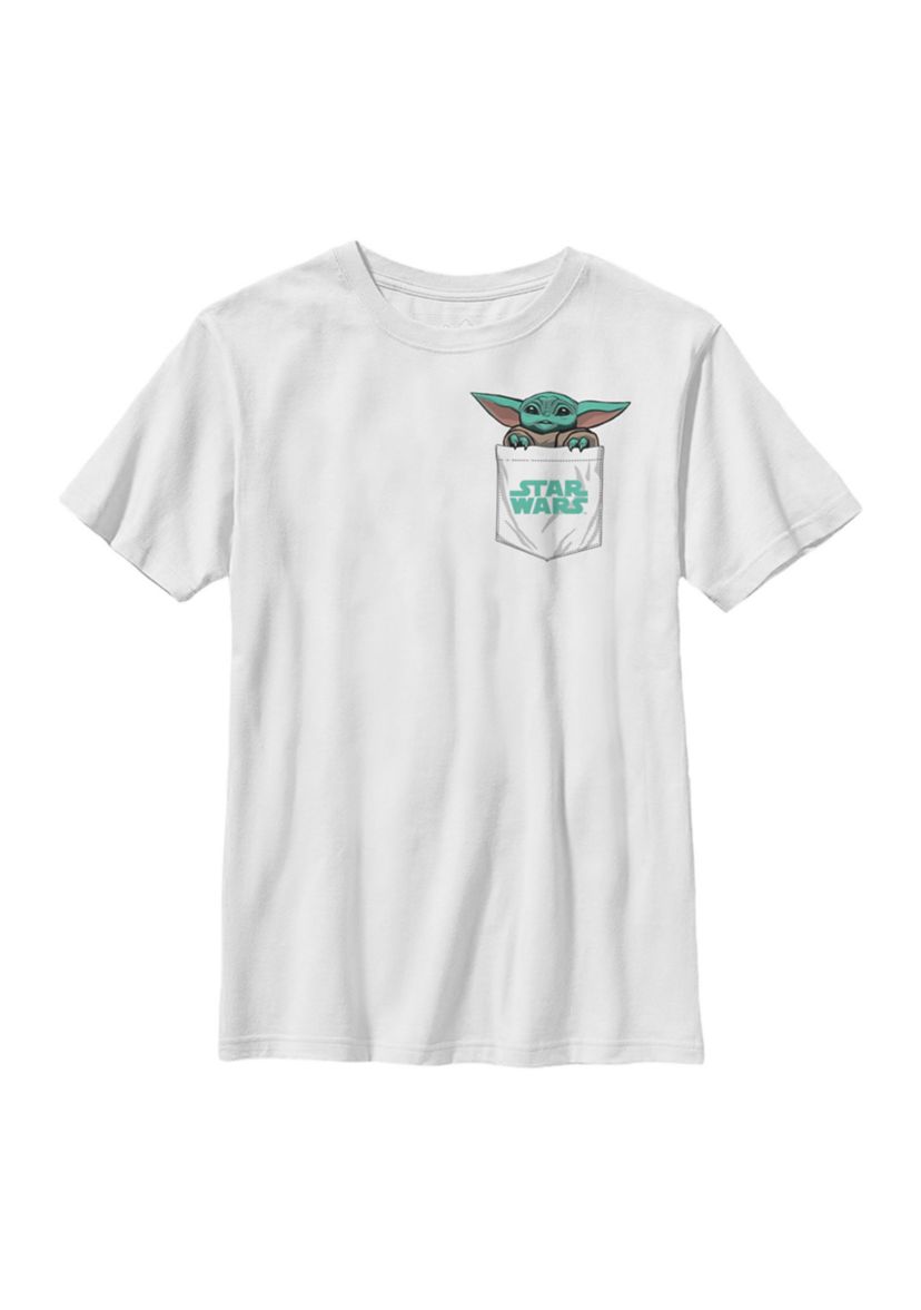 Boys 4-7 Star Wars The Mandalorian Baby Faux Pocket Graphic T-Shirt