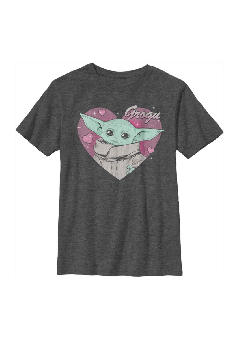 Boys 4-7 Star Wars The Mandalorian Grogu Valentine Graphic T-Shirt