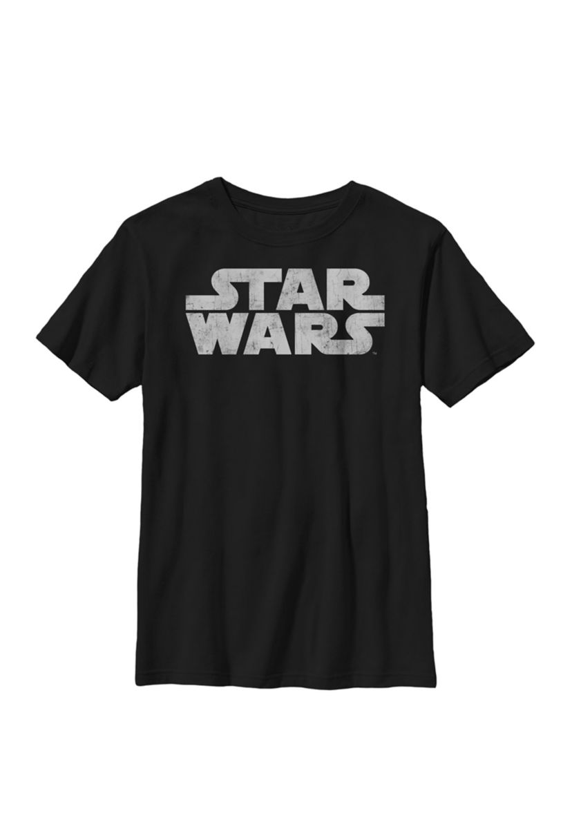 Boys Simple Vintage Logo Crew T-Shirt