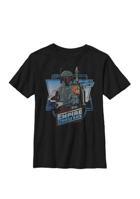 Star Wars Boys 8-20 The Empire Strikes Back Boba Fett Posed Crew T-Shirt, Black, XSmall